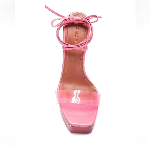 Pink lace up platform sandals - Picture 4 of 9